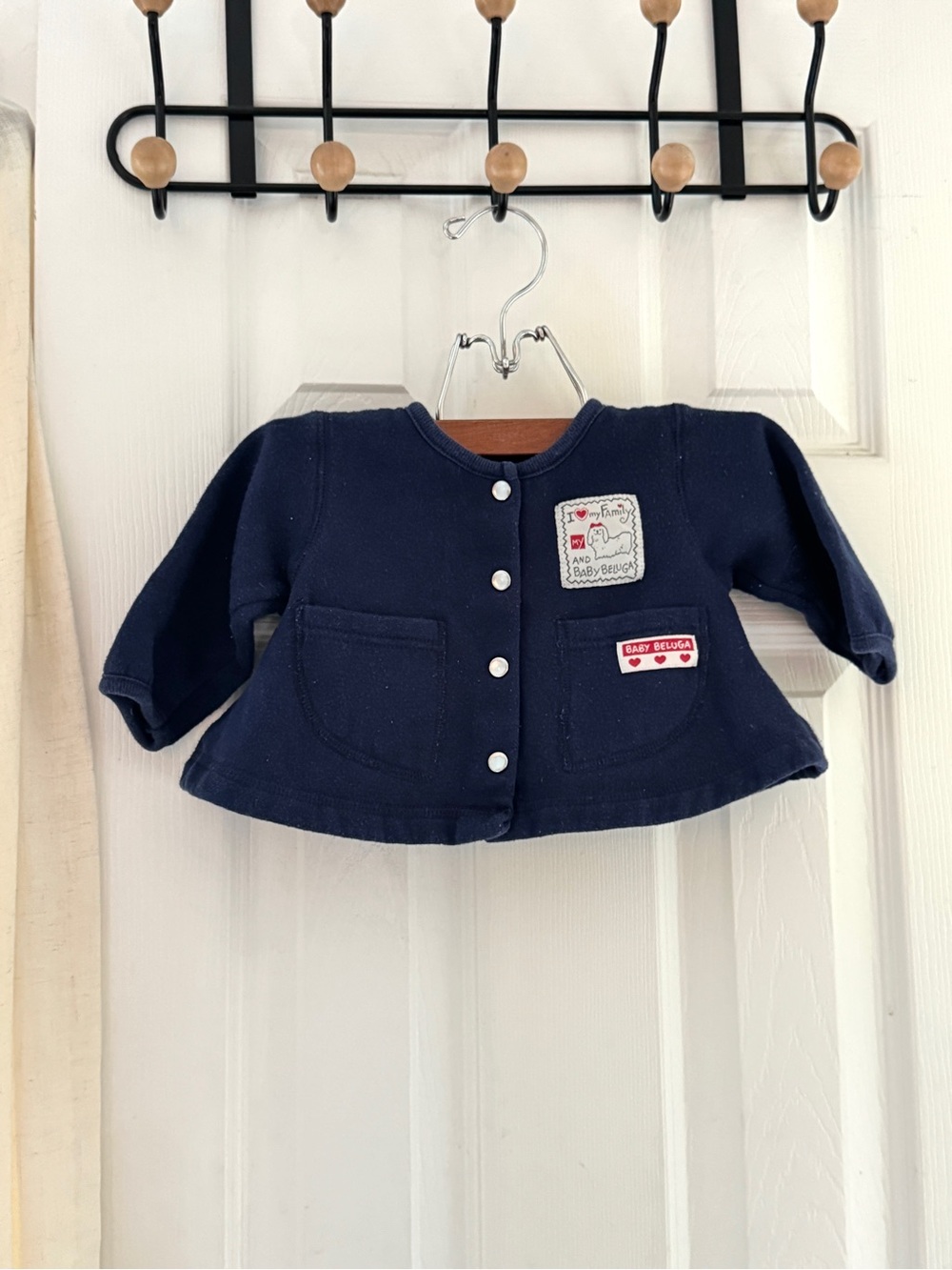 RARE Baby Beluga Button-Up Baby Cardigan